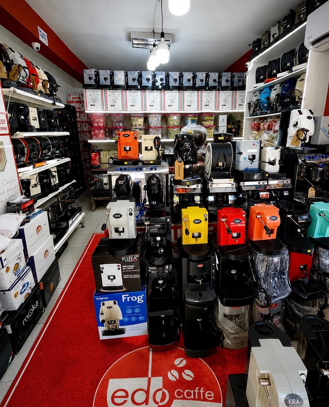 Dyqani Edocaffè me kapsula kafeje, bustina letre ESE 44 mm, kafe të bluar, kafe kokërr dhe ekspresë për shtëpi, zyrë dhe biznes.